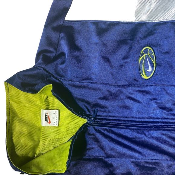 NIKE‎ BASKETBALL JERSEY UNIF 0 NU FRENZ JERSEY MED SLEEVE JACKET LG - Picture 5 of 5